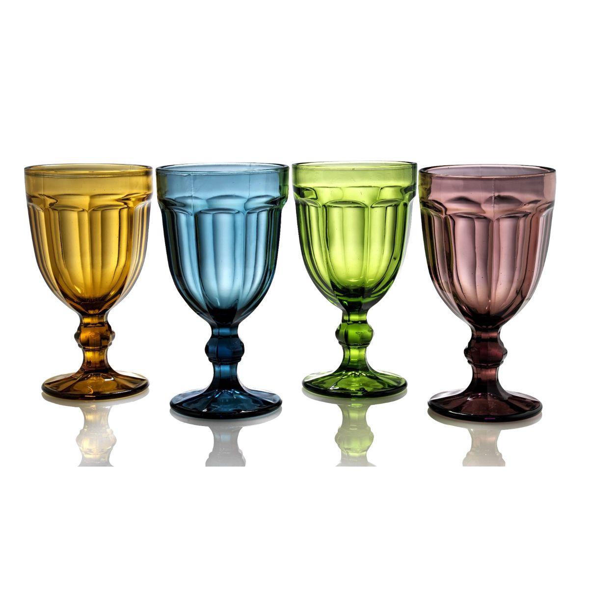 GENERICO - Set 4 copas vidrio colores Iceburg 574m