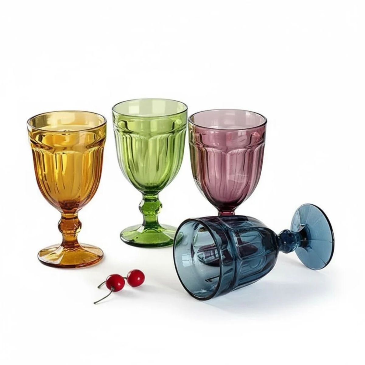 GENERICO - Set 4 copas vidrio colores Iceburg 574m