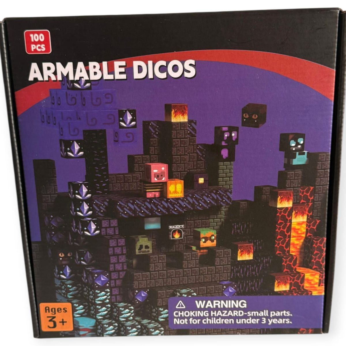 GENERICO - Bloques magnéticos Mundo Minecraft cubos imanes 100 PIEZAS