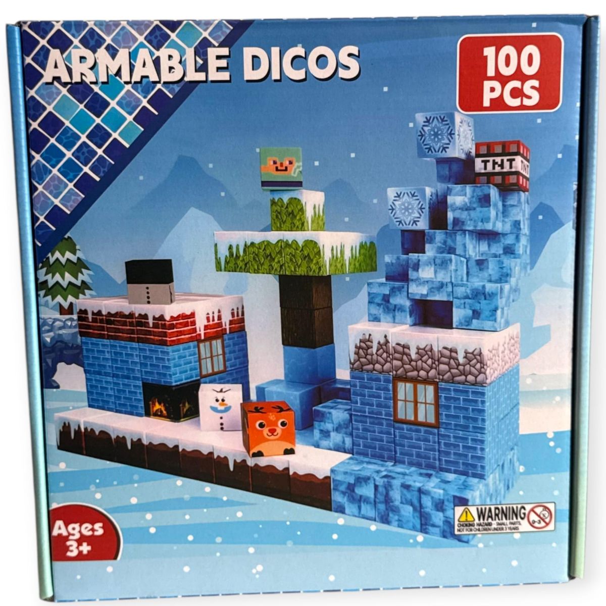 GENERICO - Bloques magnéticos Mundo Minecraft cubos imanes 100 PIEZAS