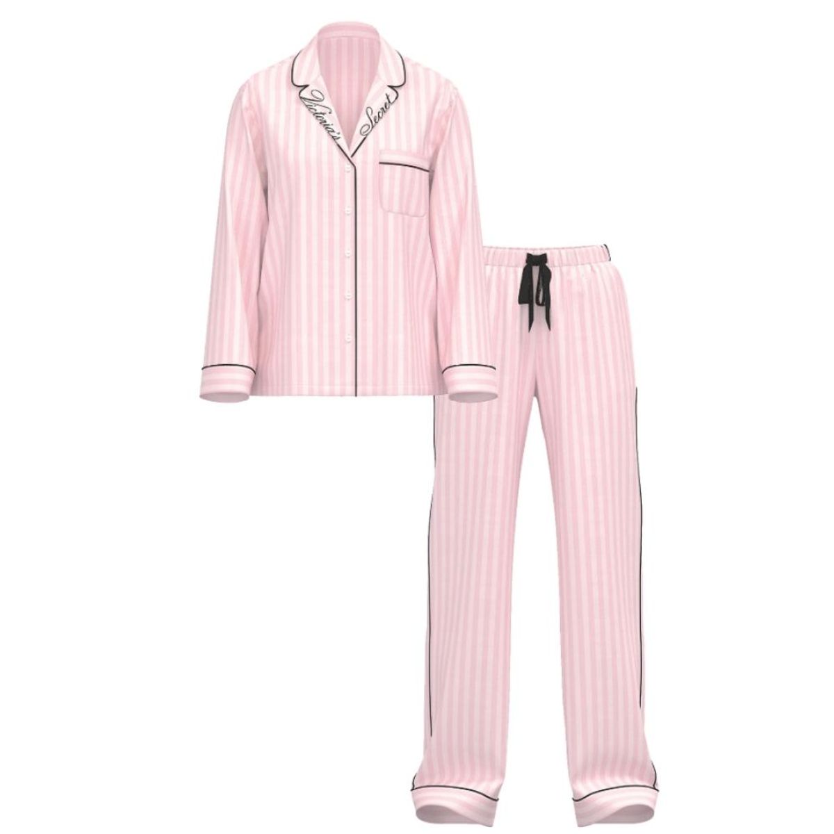 VICTORIA'S SECRET - PIJAMA VICTORIAS SECRET DE FRANELA DE ALGODÓN ROSA