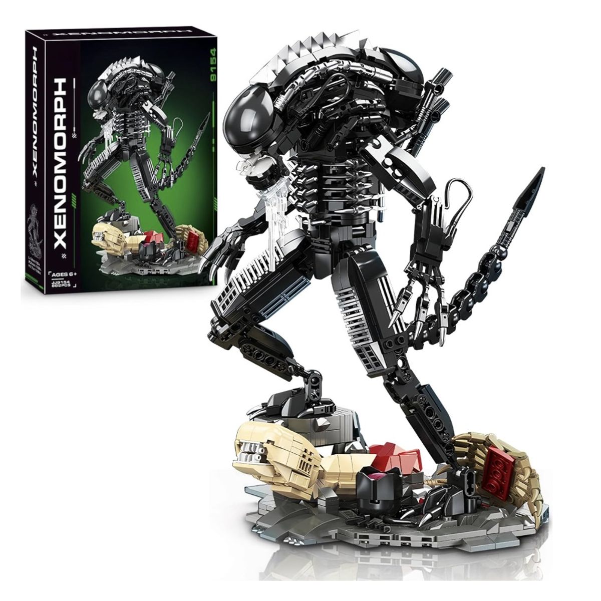 OEM - Bloques de construccion HIGH GODO Alien Mech Xenomorph Warrior JJ9154 882 Piezas