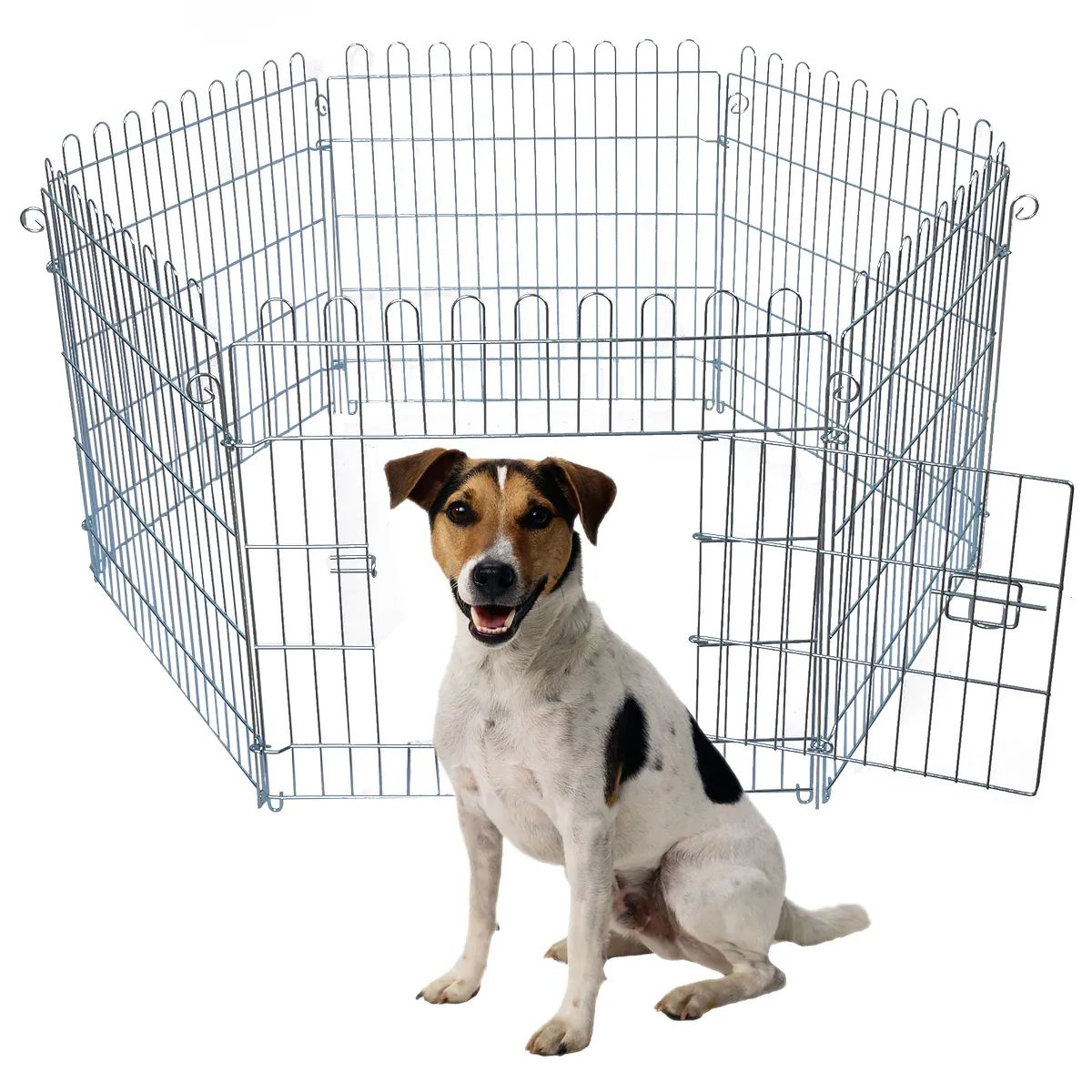 GENERICO - CORRAL CERCO PLEGABLE PARA MASCOTA 60X60CM 6PZAS