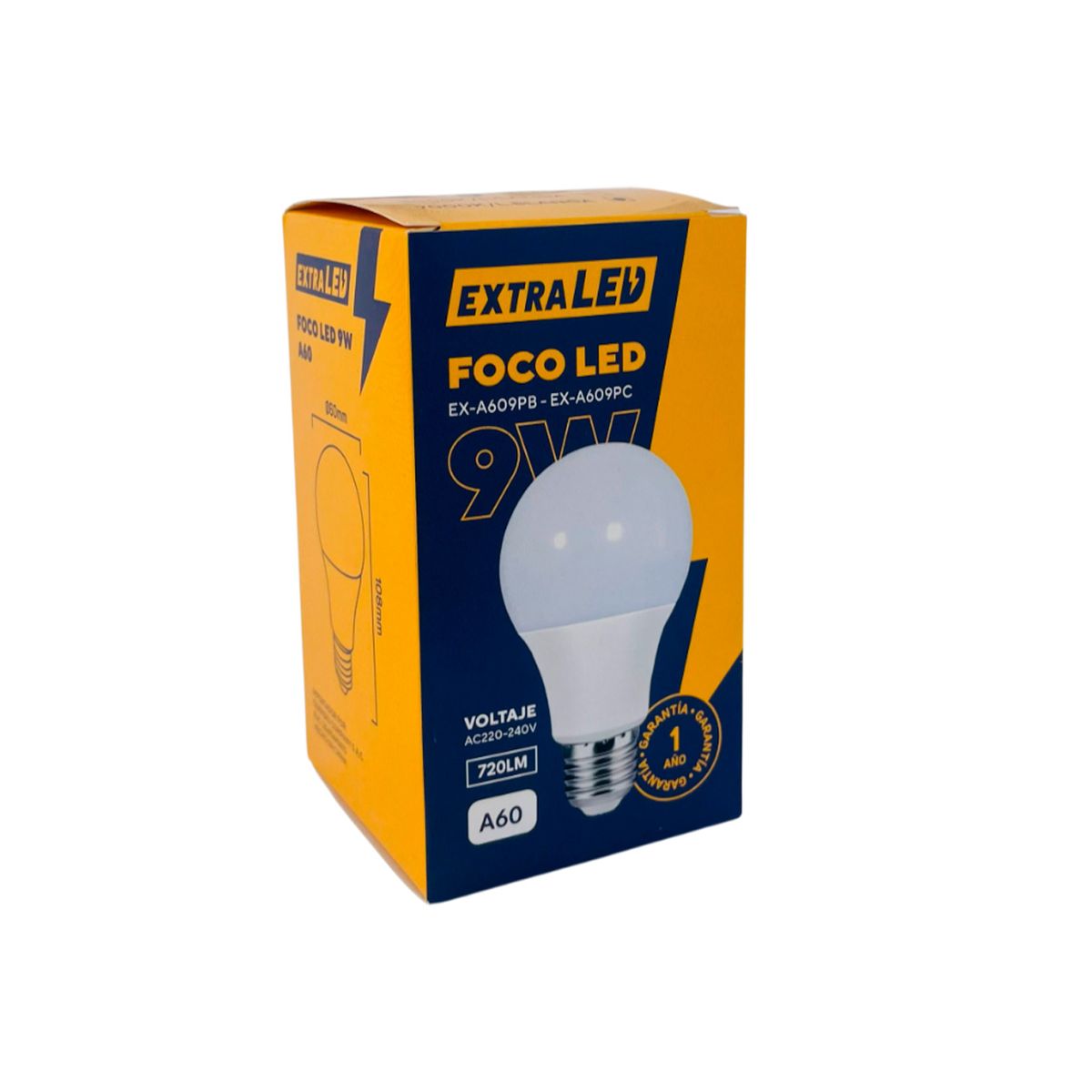 EXTRALED - Pack x10 Foco LED ExtraLED 9W Luz Blanca