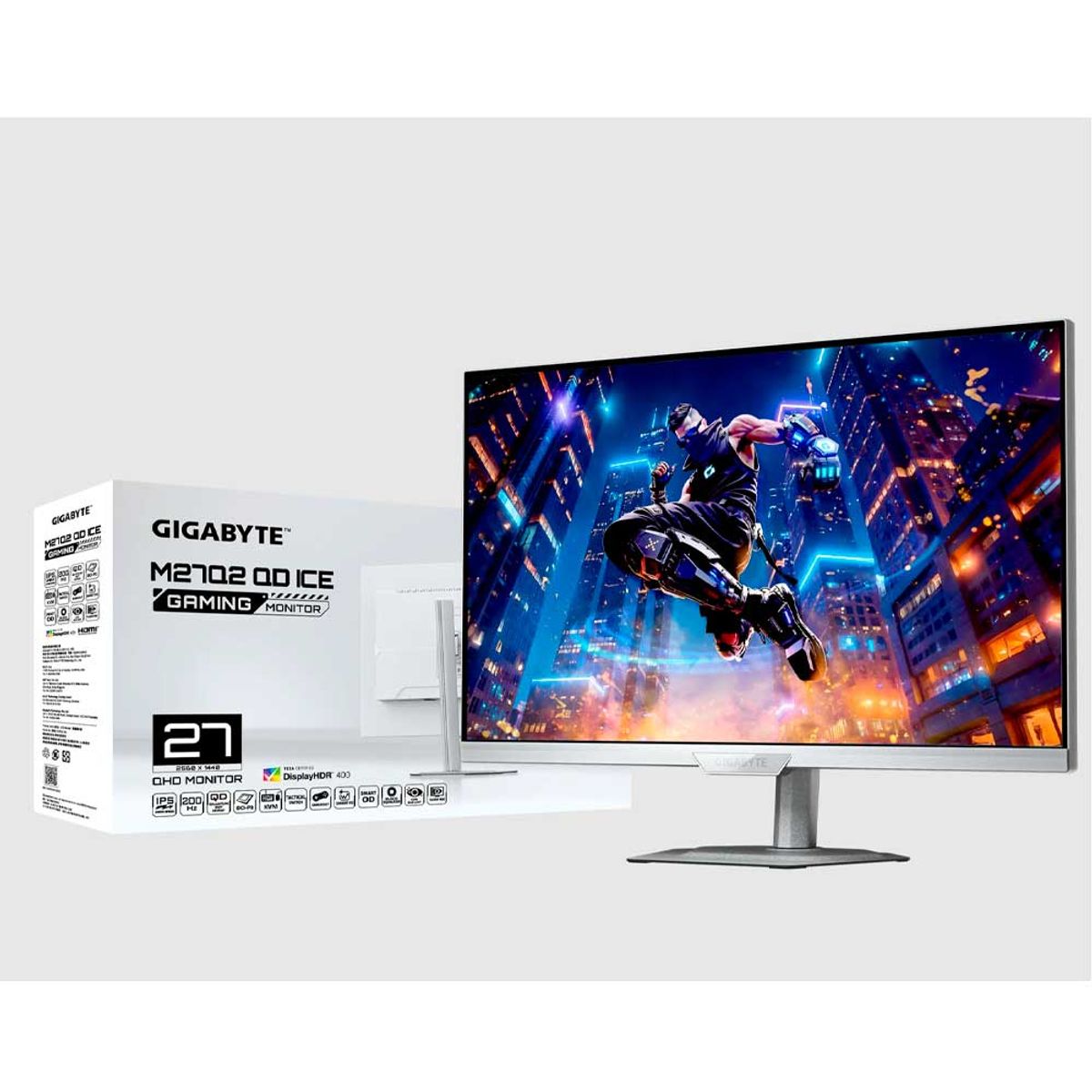GIGABYTE - Monitor GIGABYTE M27Q2 QD ICE 27 QHD 2560x1440 210HZ OC 1MS GTG DisplayHDR 400 NVIDIA G-SYNC