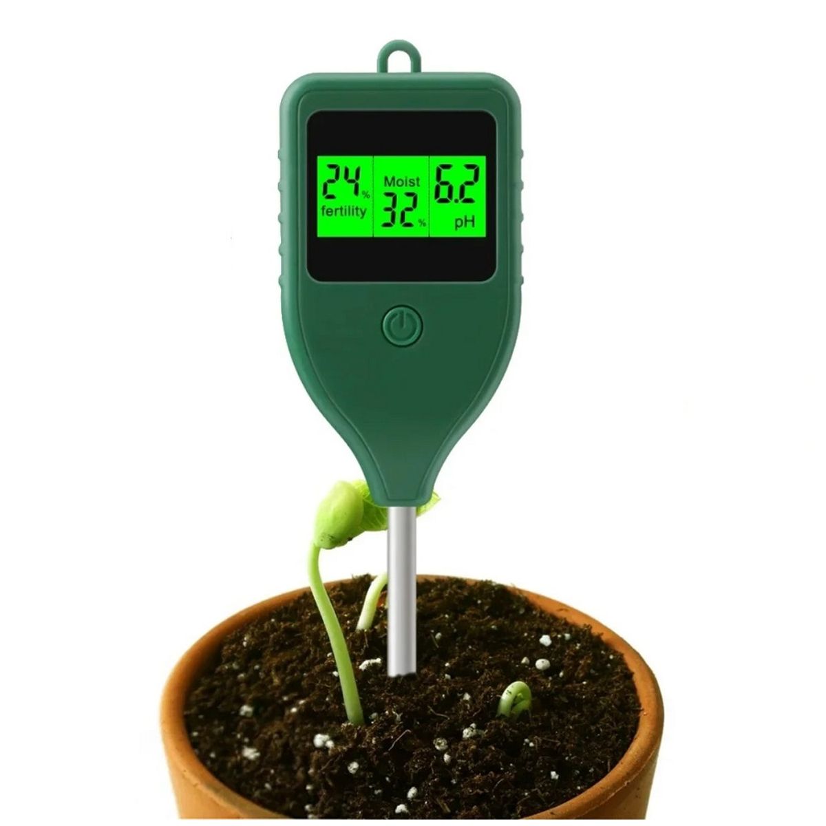 GENERICO - Medidor Digital de Suelo 3 en 1 Fertilidad Humedad y PH