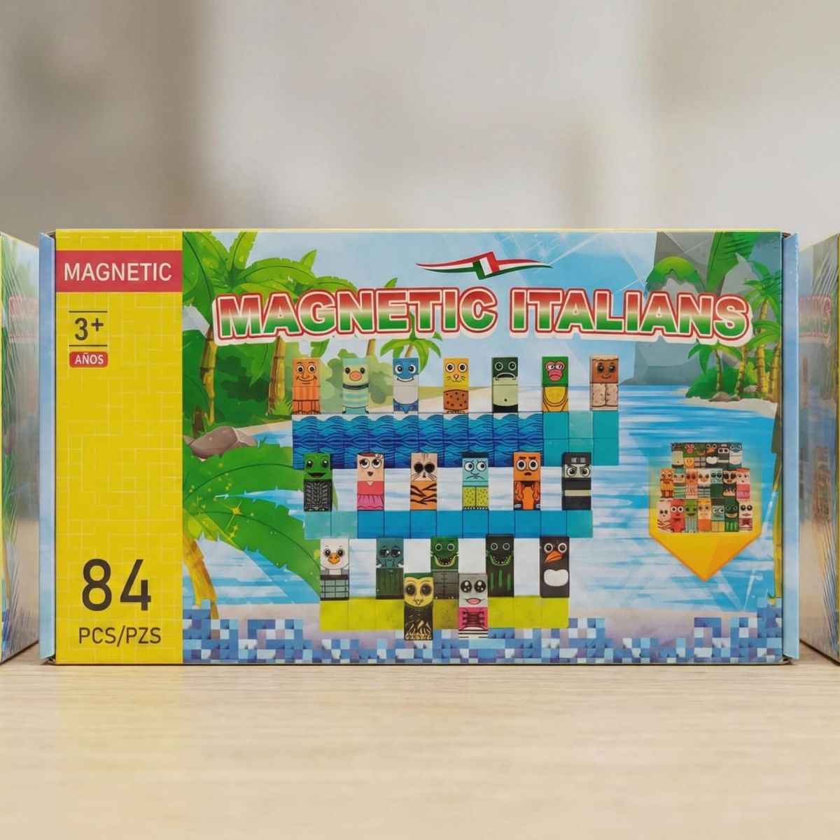 GENERICO - Brainrots italianos cubos imantados STEAM Bloques Magnéticos 84 uds.