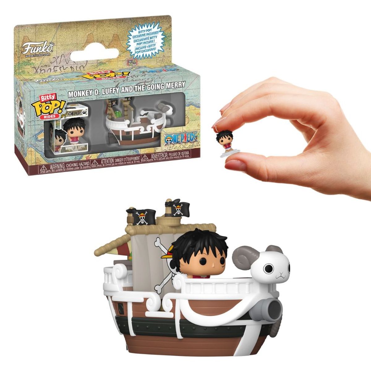 FUNKO - Miniatura Bitty Pop Monkey D Luffy And The Going Merry