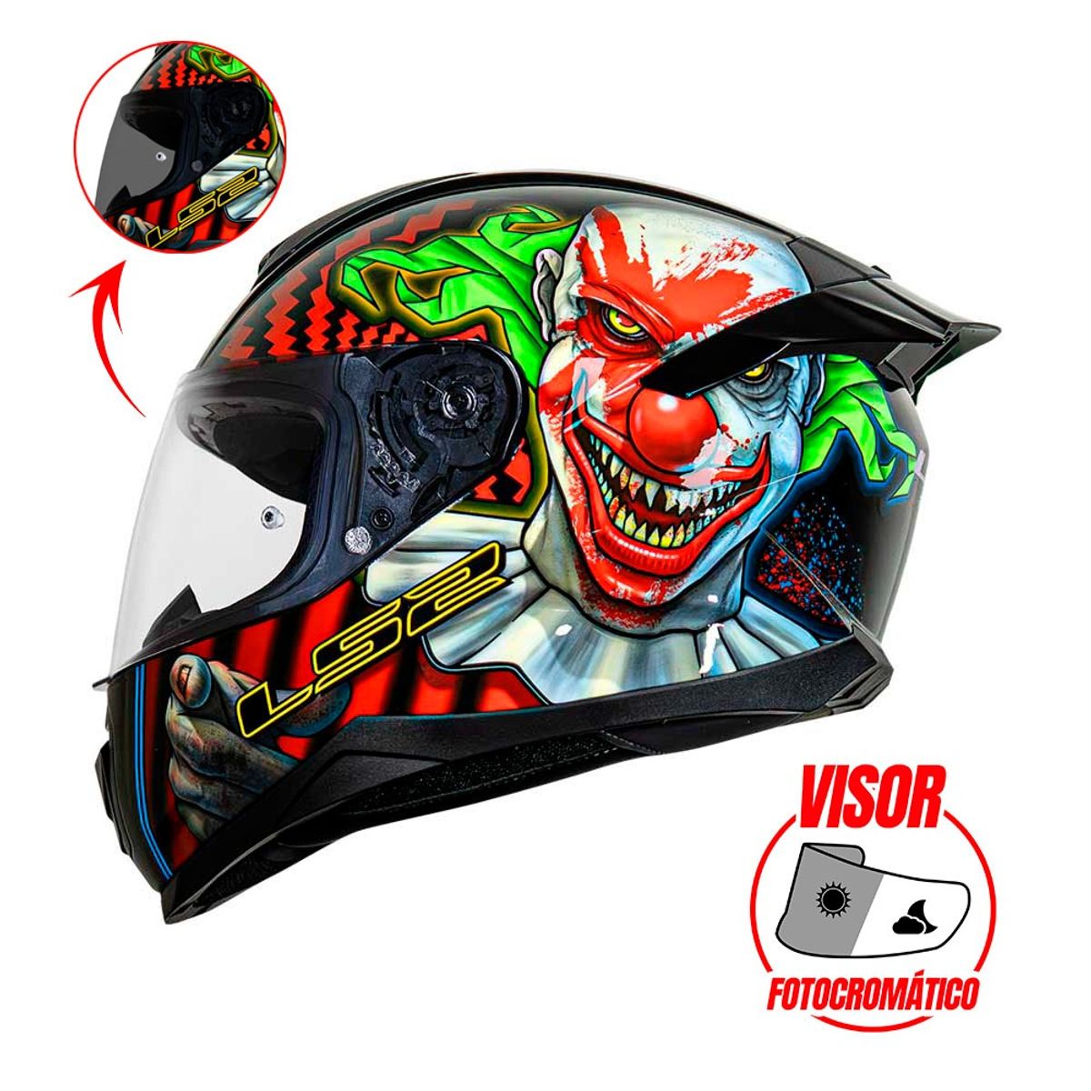 LS2 - CASCO LS2 FF802 HAPPY DREAMS VISOR FOTOCROMATICO CERTIFICADO