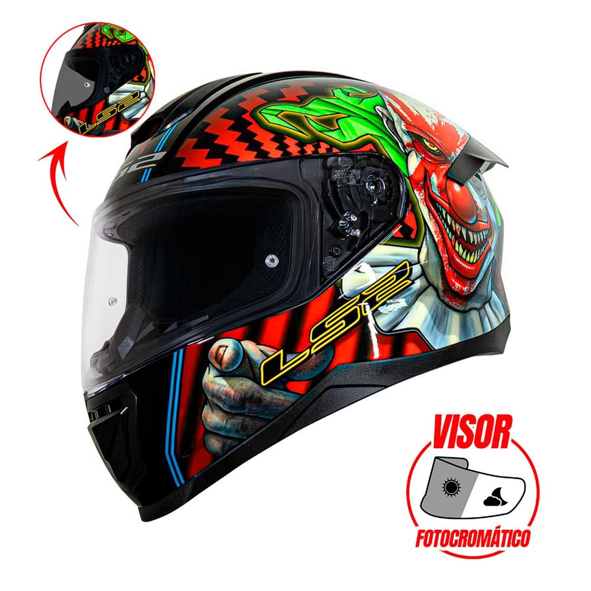 LS2 - CASCO LS2 FF802 HAPPY DREAMS VISOR FOTOCROMATICO CERTIFICADO
