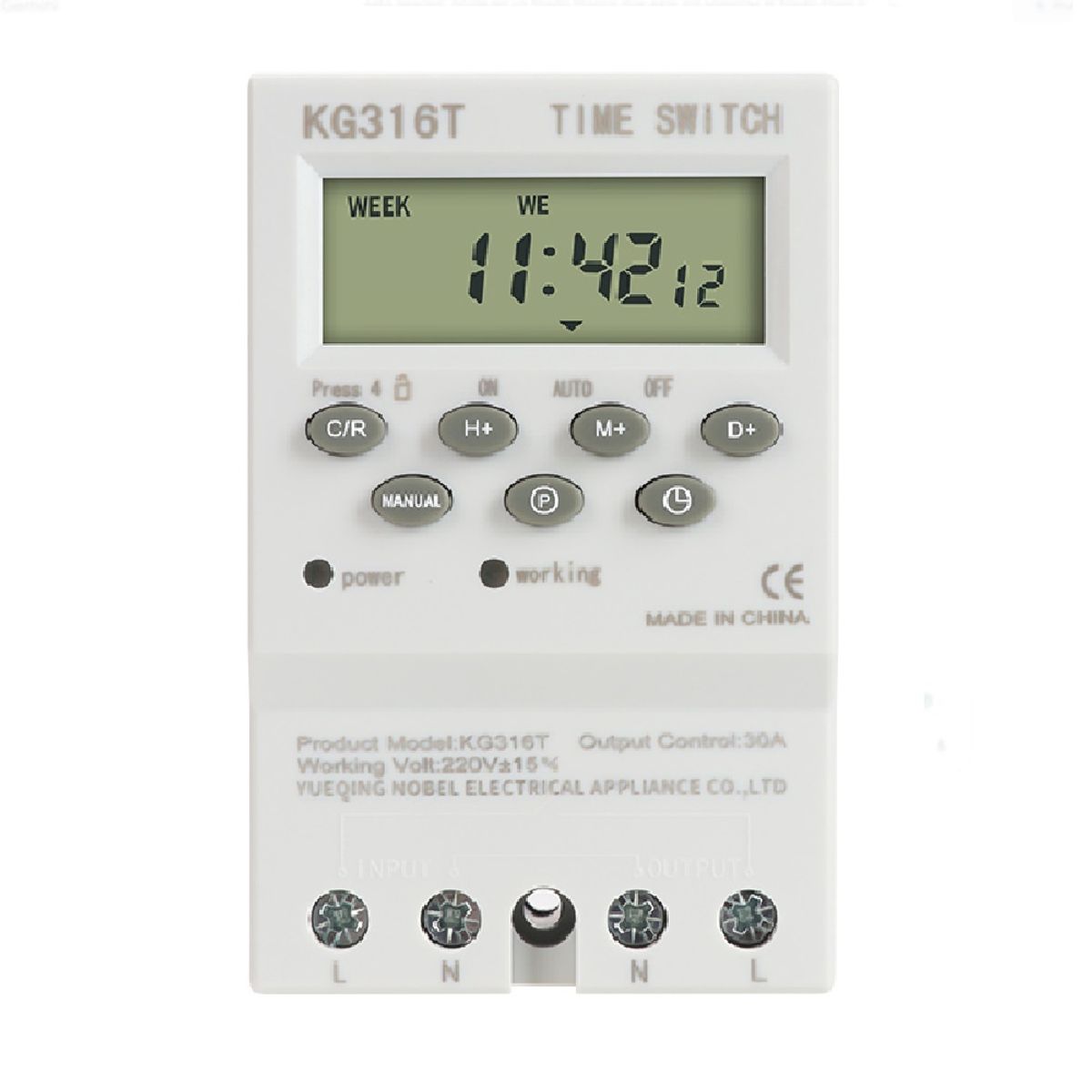 GENERICO - Temporizador Semanal KG316T-III 220V 25A