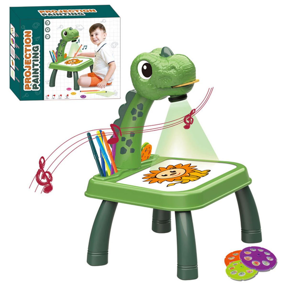 UNIVERSO - Pizarra de Aprendizaje Proyector Dibujo Dinosaurio