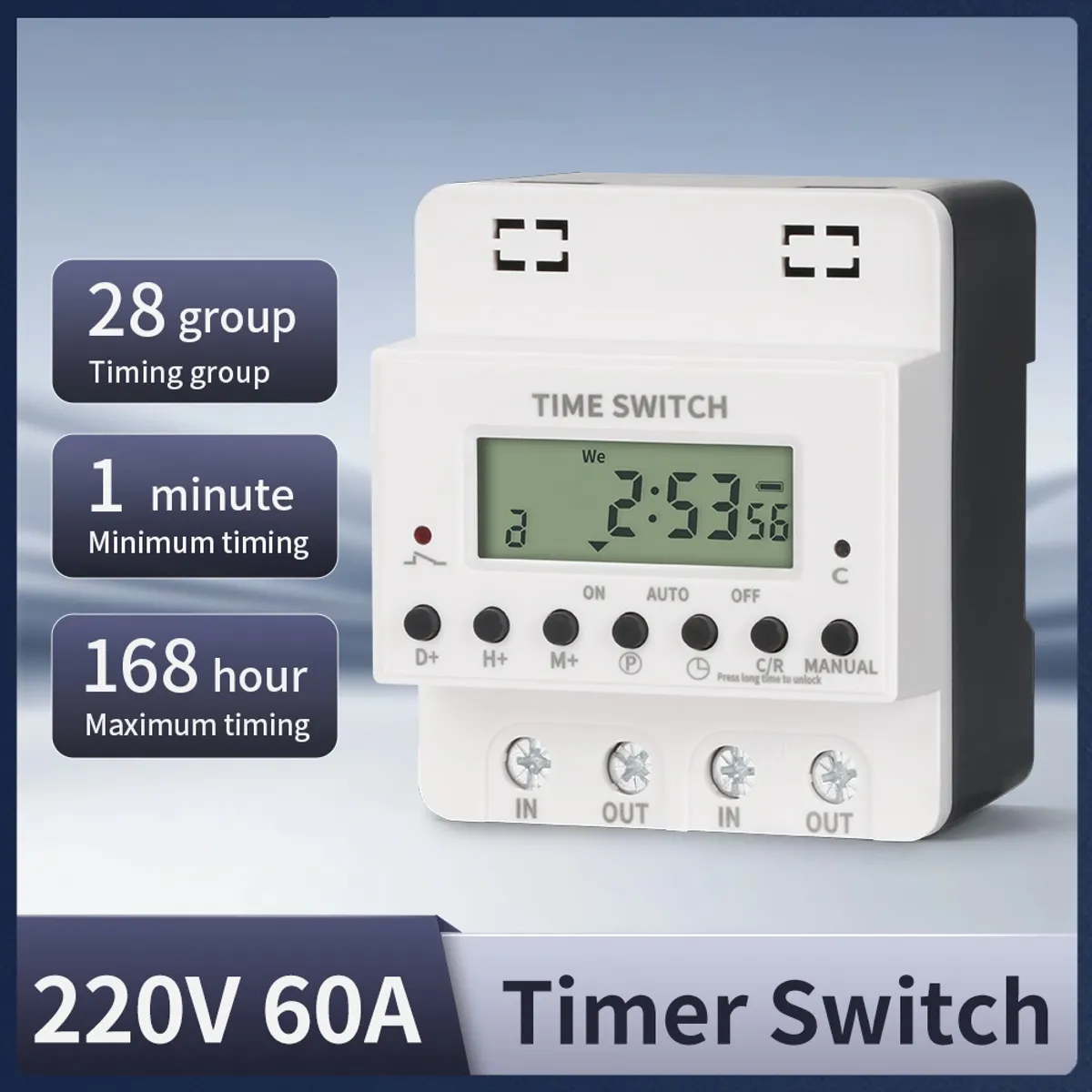 GENERICO - Temporizador Digital Programable 220V 60A