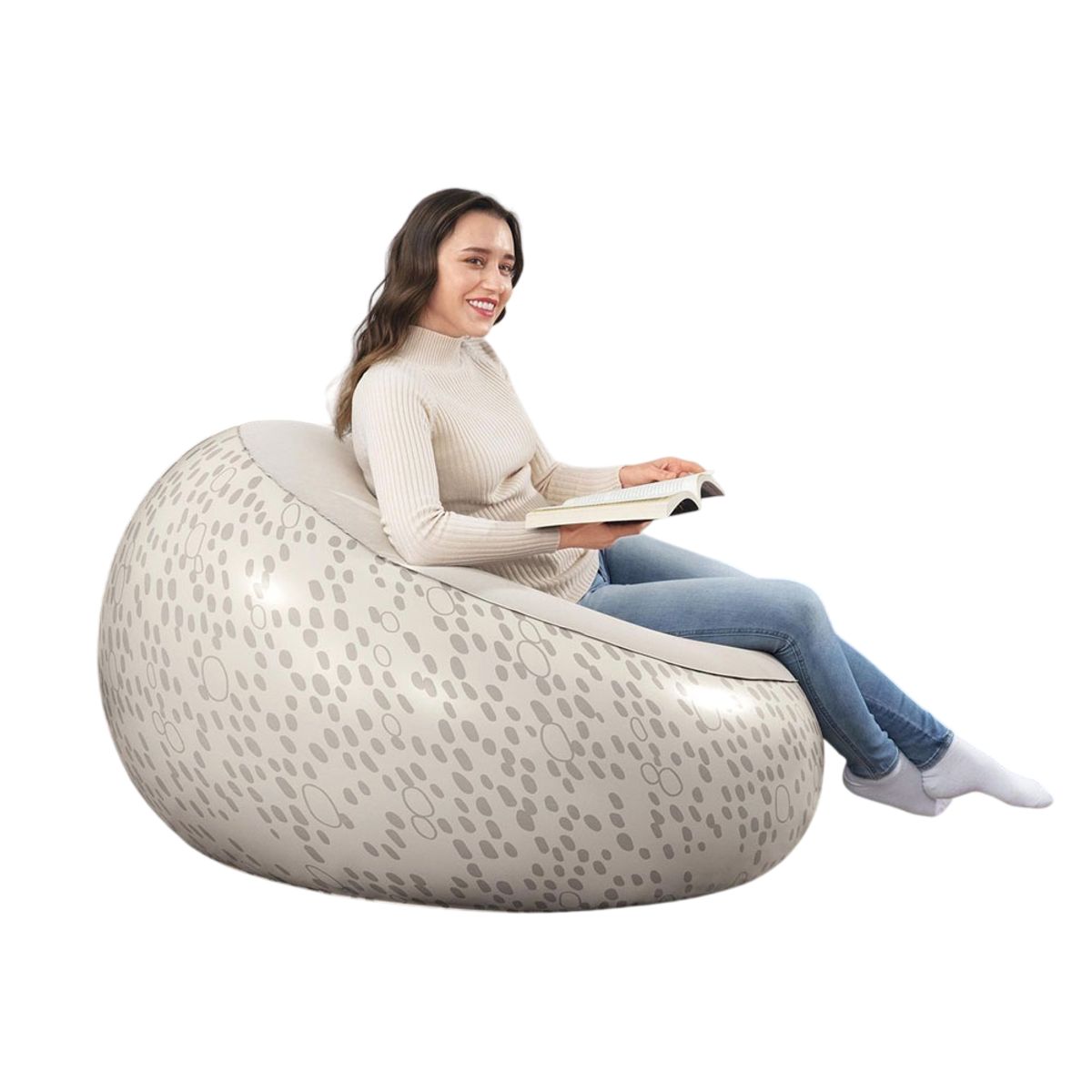 BESTWAY - Silla Inflable Bestway Inflate A Chair 112 x 112 x 66 cm Gris