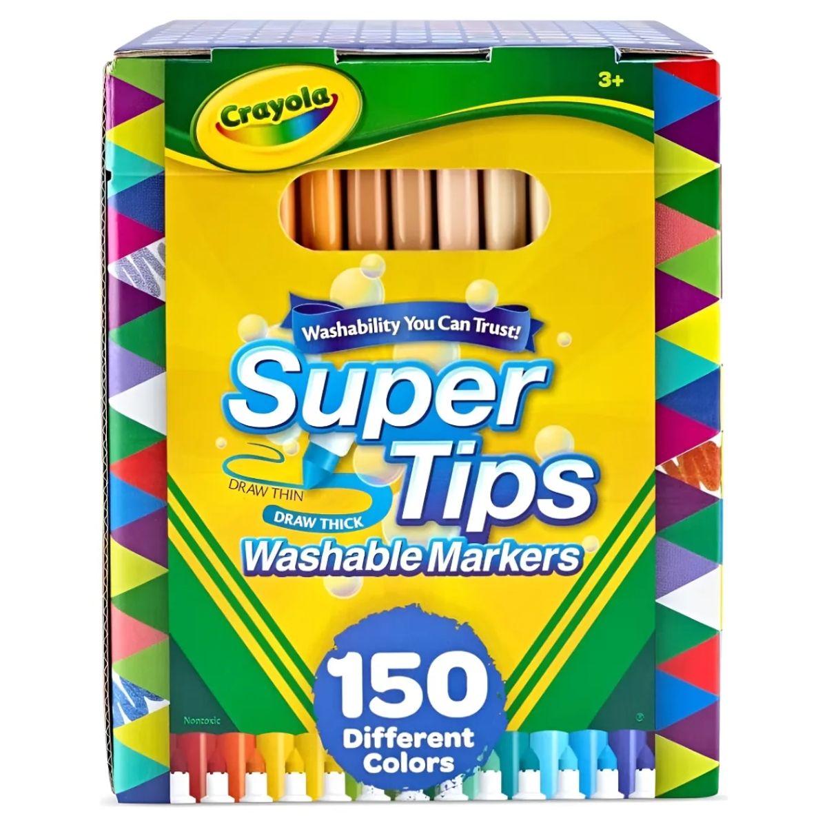 CRAYOLA DOUGH - Marcadores Super Tips Punta Cónica x 150 Edición Especial