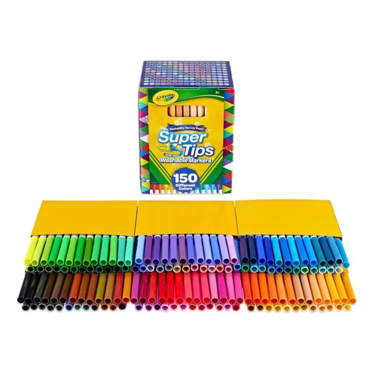 CRAYOLA DOUGH - Marcadores Super Tips Punta Cónica x 150 Edición Especial