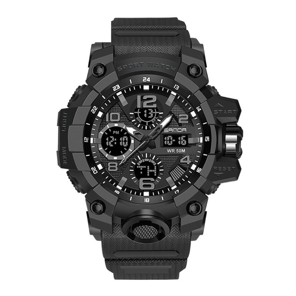 SANDA - RELOJ SANDA ORIGINAL DEPORTIVO NEGRO  SAN-140