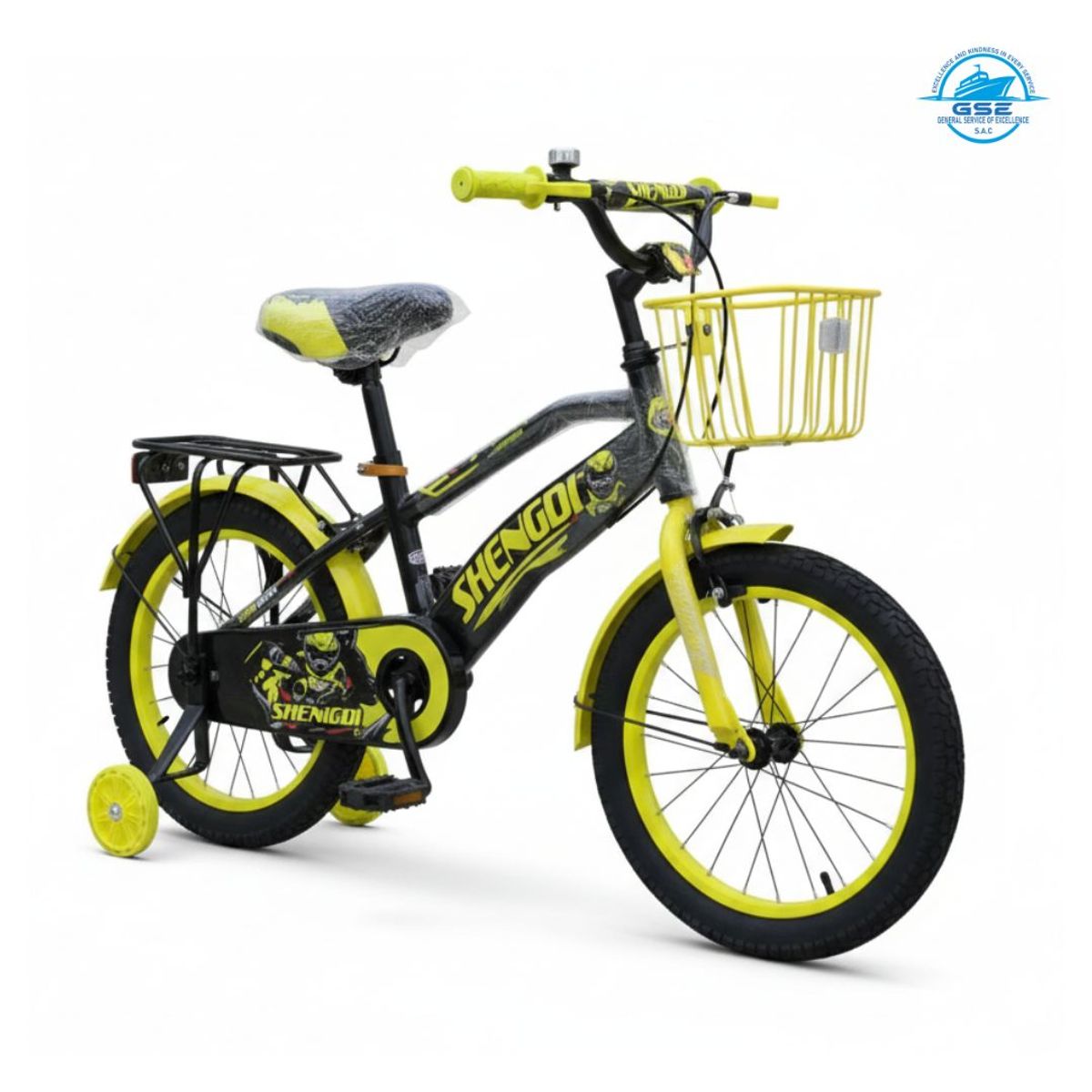 GENERICO - Bicicleta Infantil Aro 16 con Canastilla de Metal para Niño 5 a 7