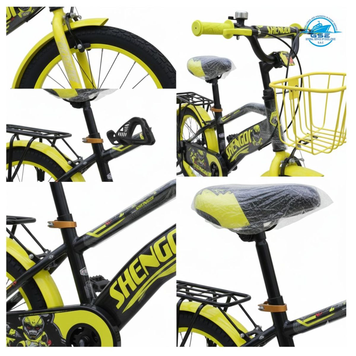 GENERICO - Bicicleta Infantil Aro 16 con Canastilla de Metal para Niño 5 a 7