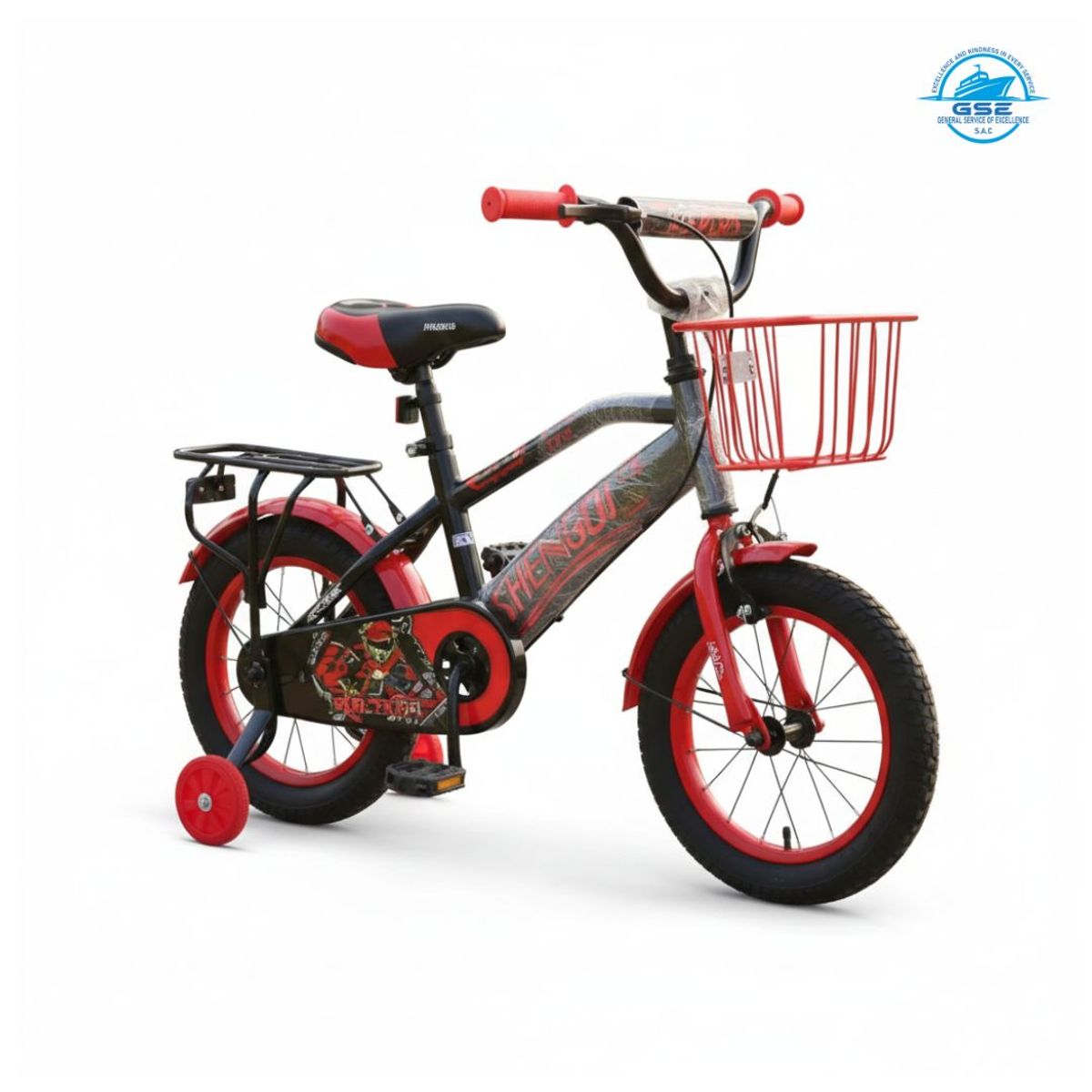 GENERICO - Bicicleta Infantil Aro 14 con Canastilla de Metal para Niño 4 a 6 años