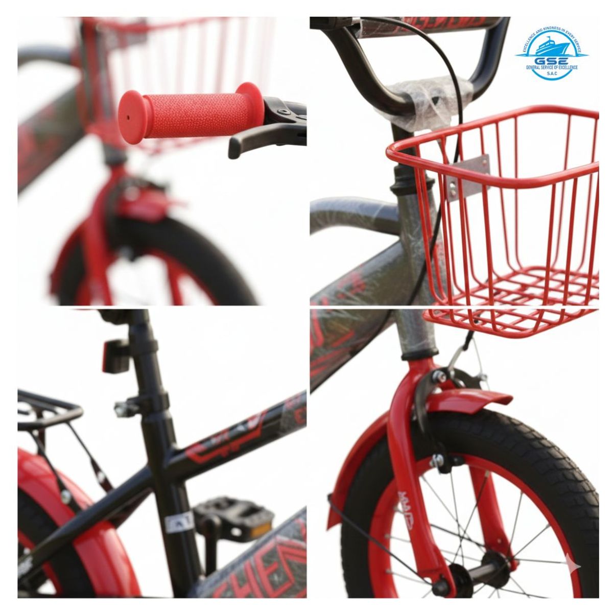 GENERICO - Bicicleta Infantil Aro 14 con Canastilla de Metal para Niño 4 a 6 años