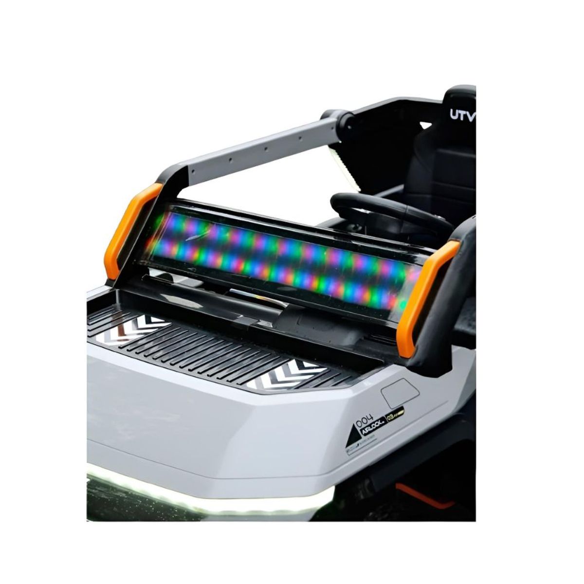 GENERICO - Camioneta Todo Terreno Gris Llantas EVA - GOMA con Luces LED Musical USB Control Remoto