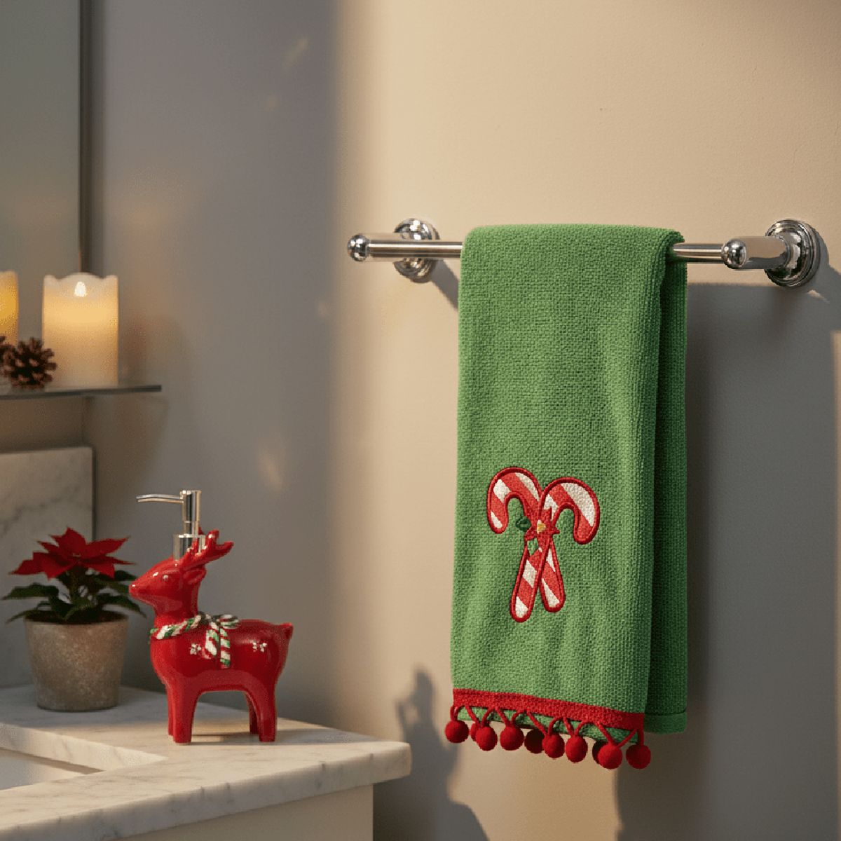 MAP DESIGN HOME - Toalla de Mano Navideño 28x46 cm