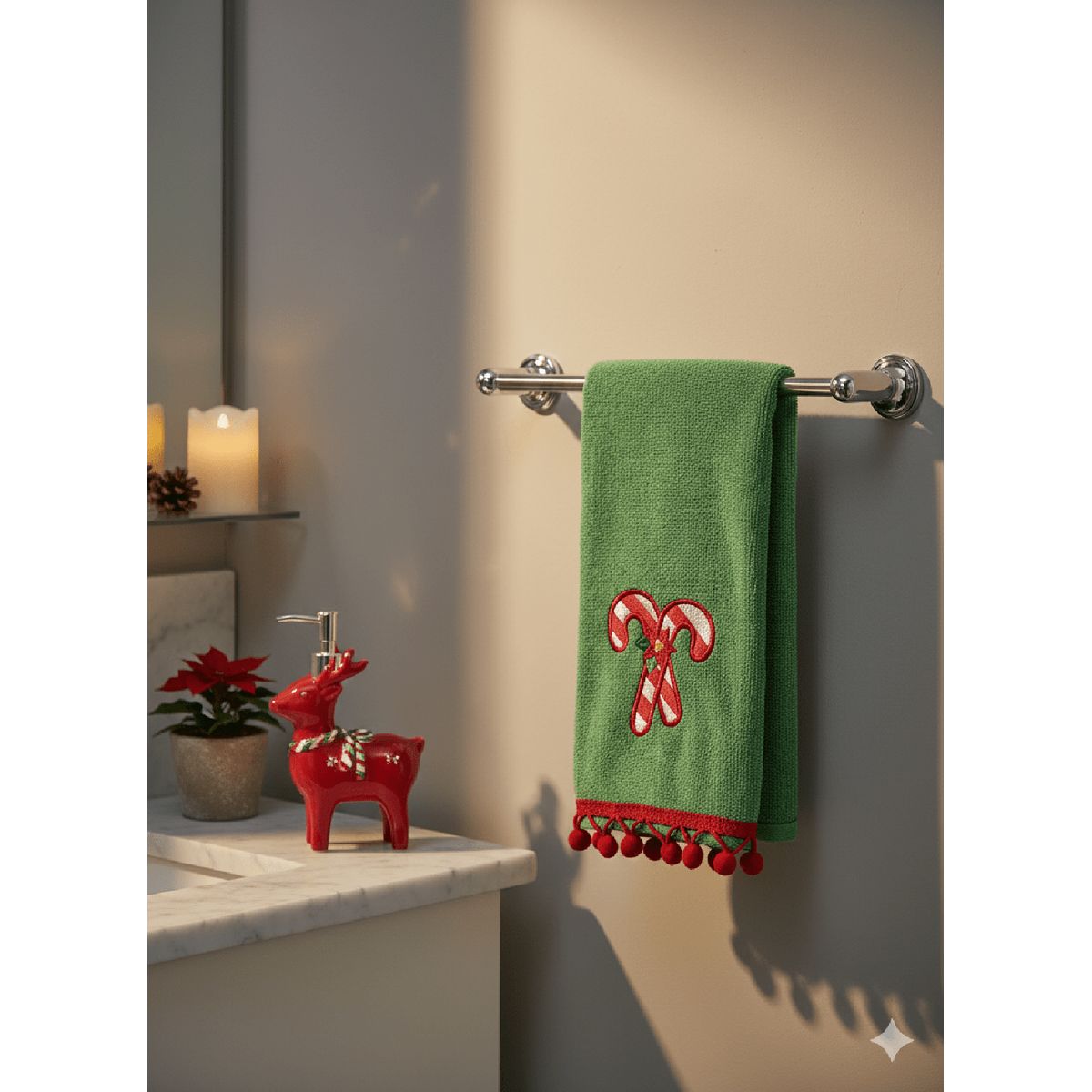 MAP DESIGN HOME - Toalla de Mano Navideño 28x46 cm