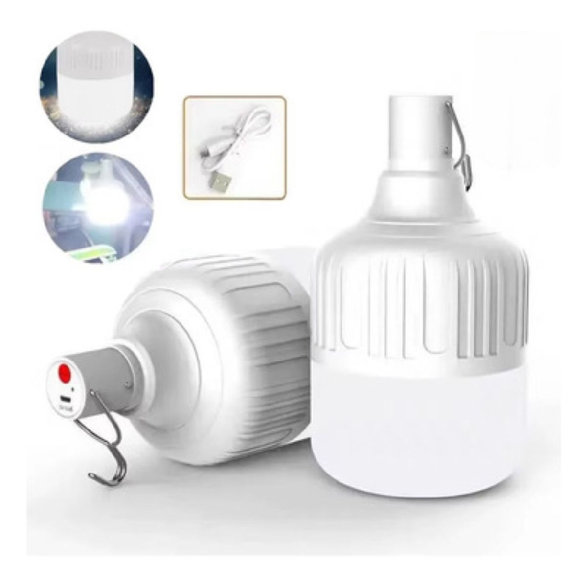 GENERICO - Foco Lámpara Led Portátil Solar Recargable Iluminación para Camping y el Hogar