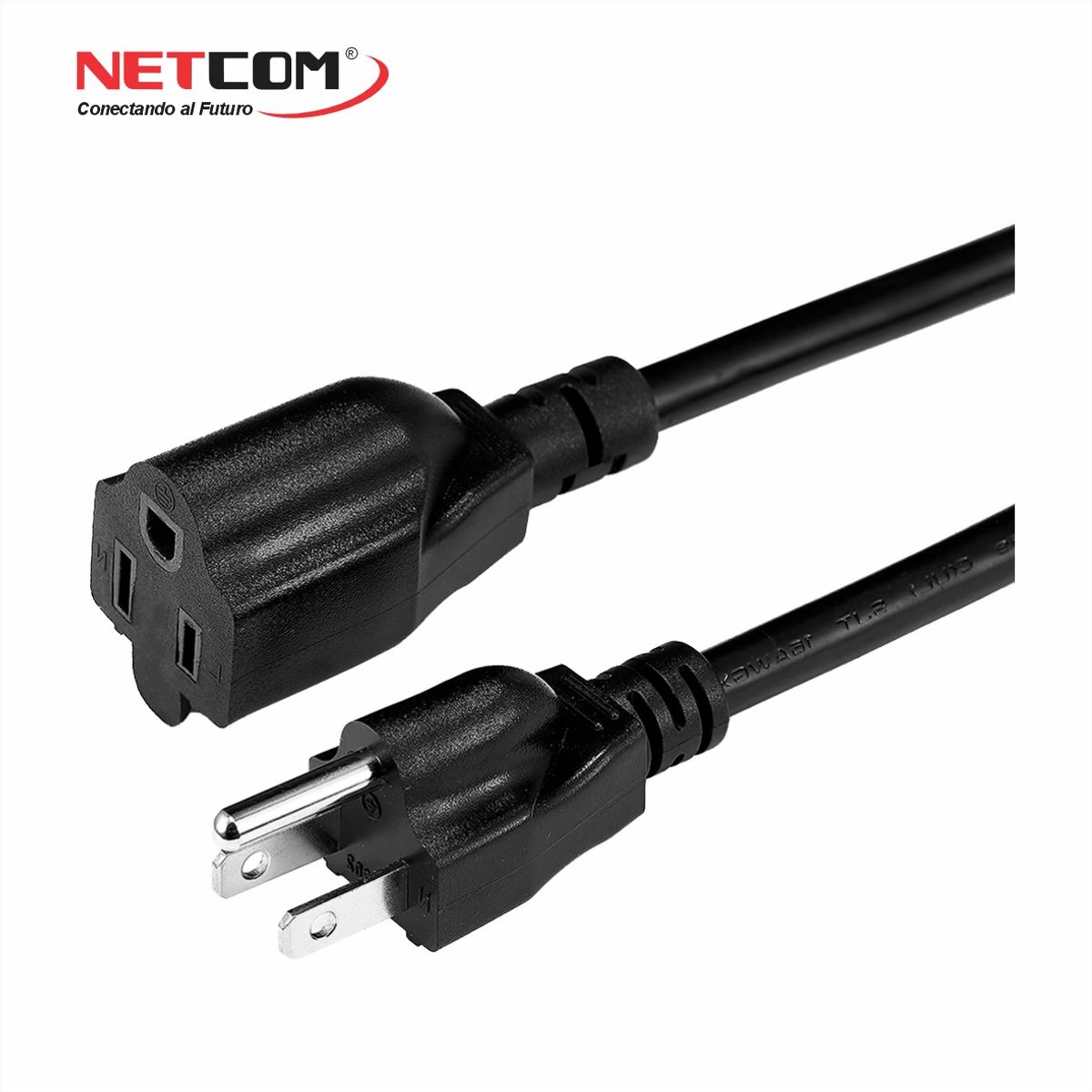 GENERICO - CABLE PODER NEMA 5-15P a NEMA 5-15R de 1.80 METROS