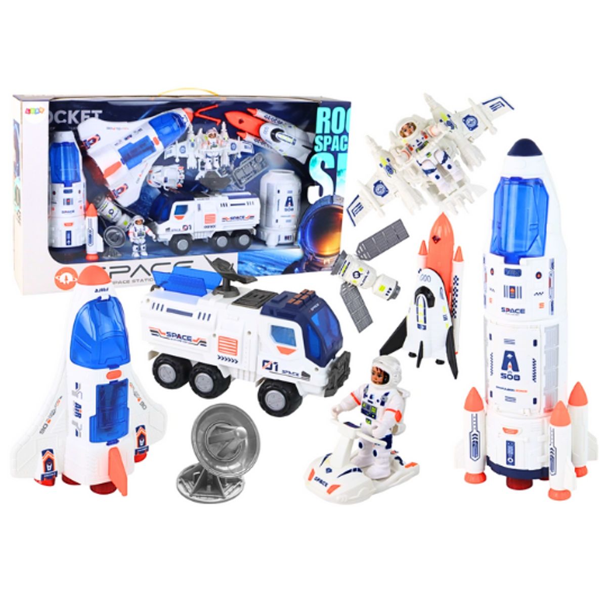 GENERICO - Set de Exploración Espacial Set 7 Vehiculos