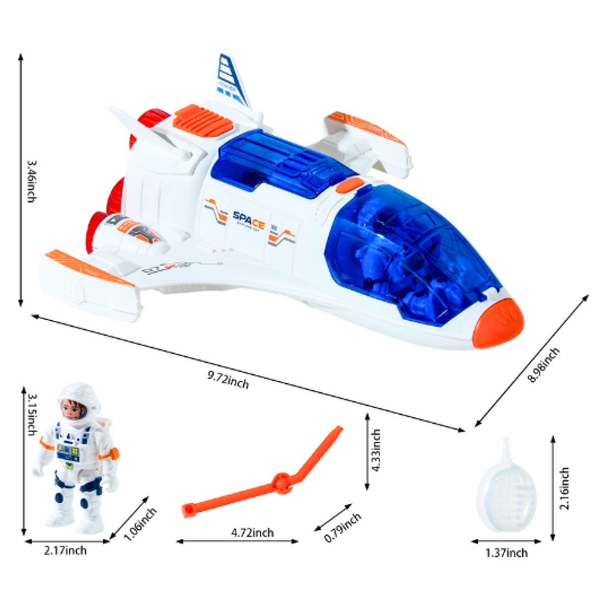 GENERICO - Set de Exploración Espacial Set 7 Vehiculos