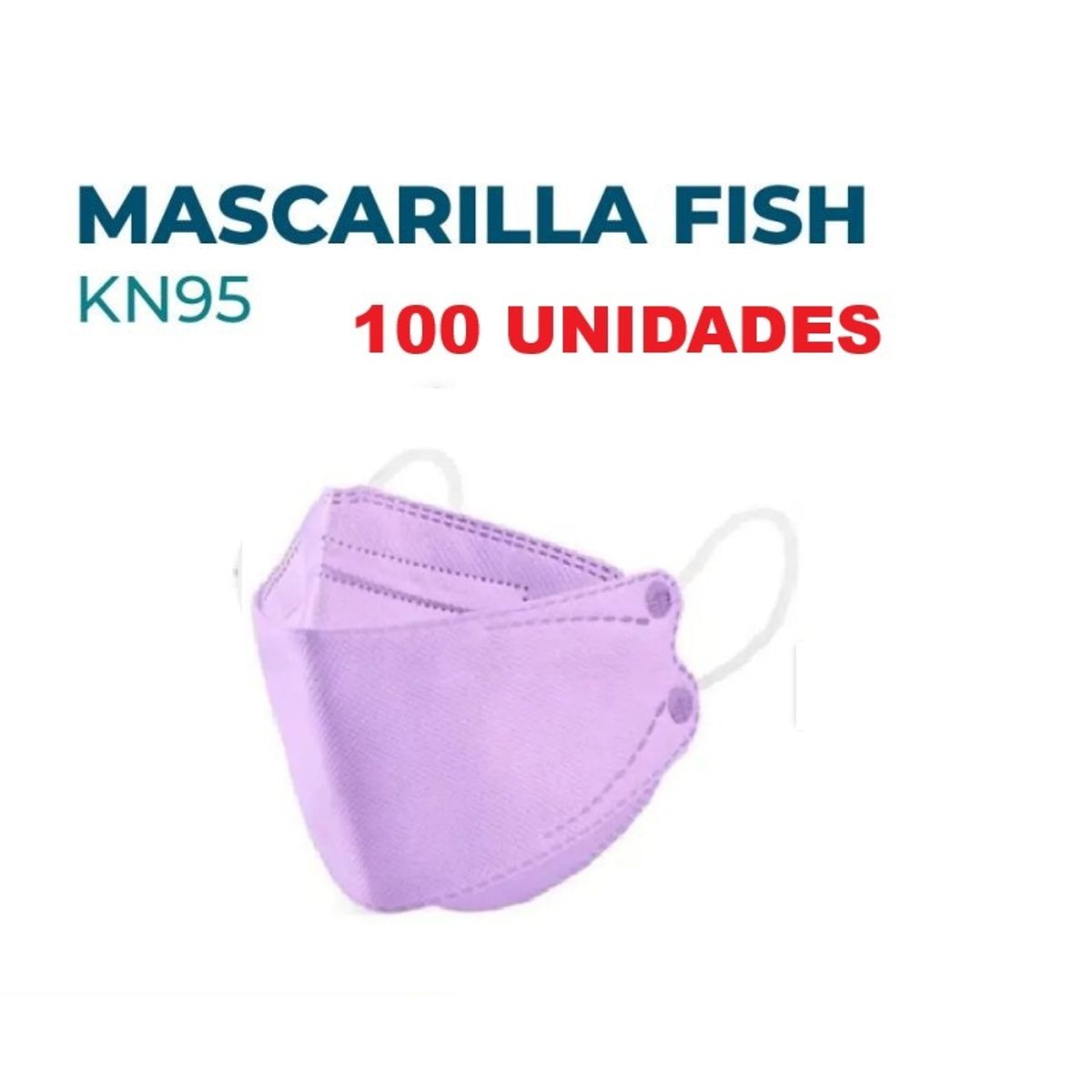 GENERICO - MASCARILLA KN95 FISH LILA x 100 Unidades