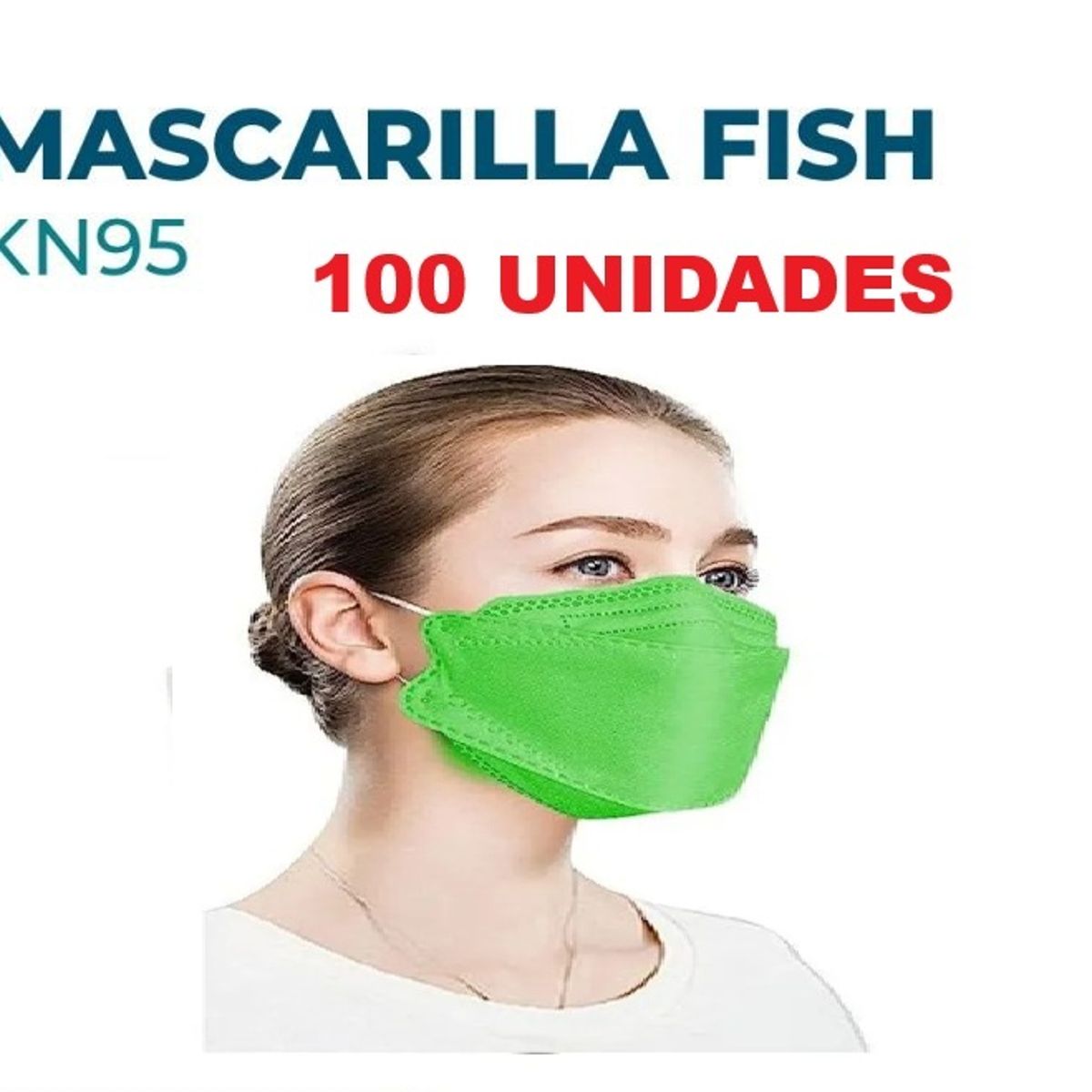 GENERICO - MASCARILLA KN95 VERDE x 100 Unidades