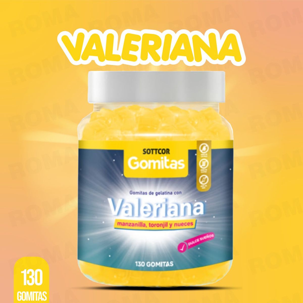 GENERICO - VALERIANA PARA ADULTOS 130 GOMITAS SOTTCOR LABS