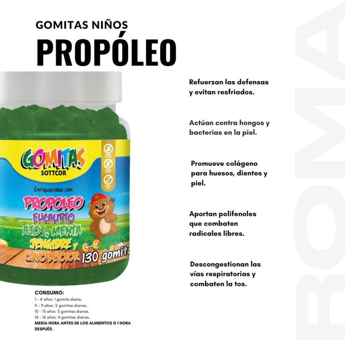 GENERICO - PACK 2 GOMITAS PROPÓLEO NIÑOS + GOMITAS OMEGA 3 ADULTO SOTTCORLABS