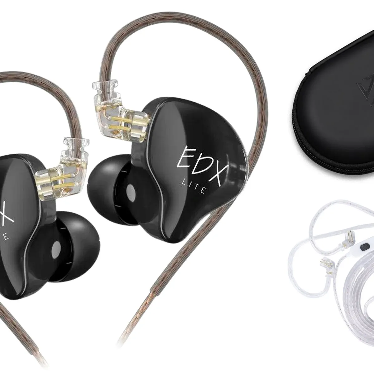 KZ - Audifonos KZ EDX LITE con Microfono  Cable Tipo C y Estuche de Regalo