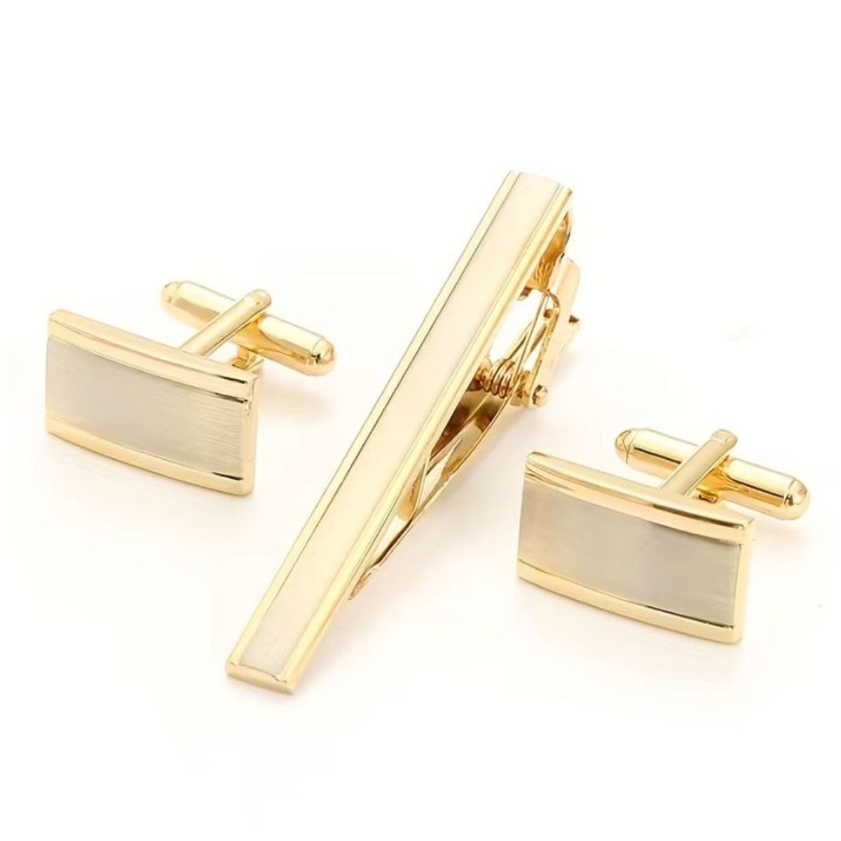 GENERICO - GEMELOS CON PISA CORBATA COLOR DORADO