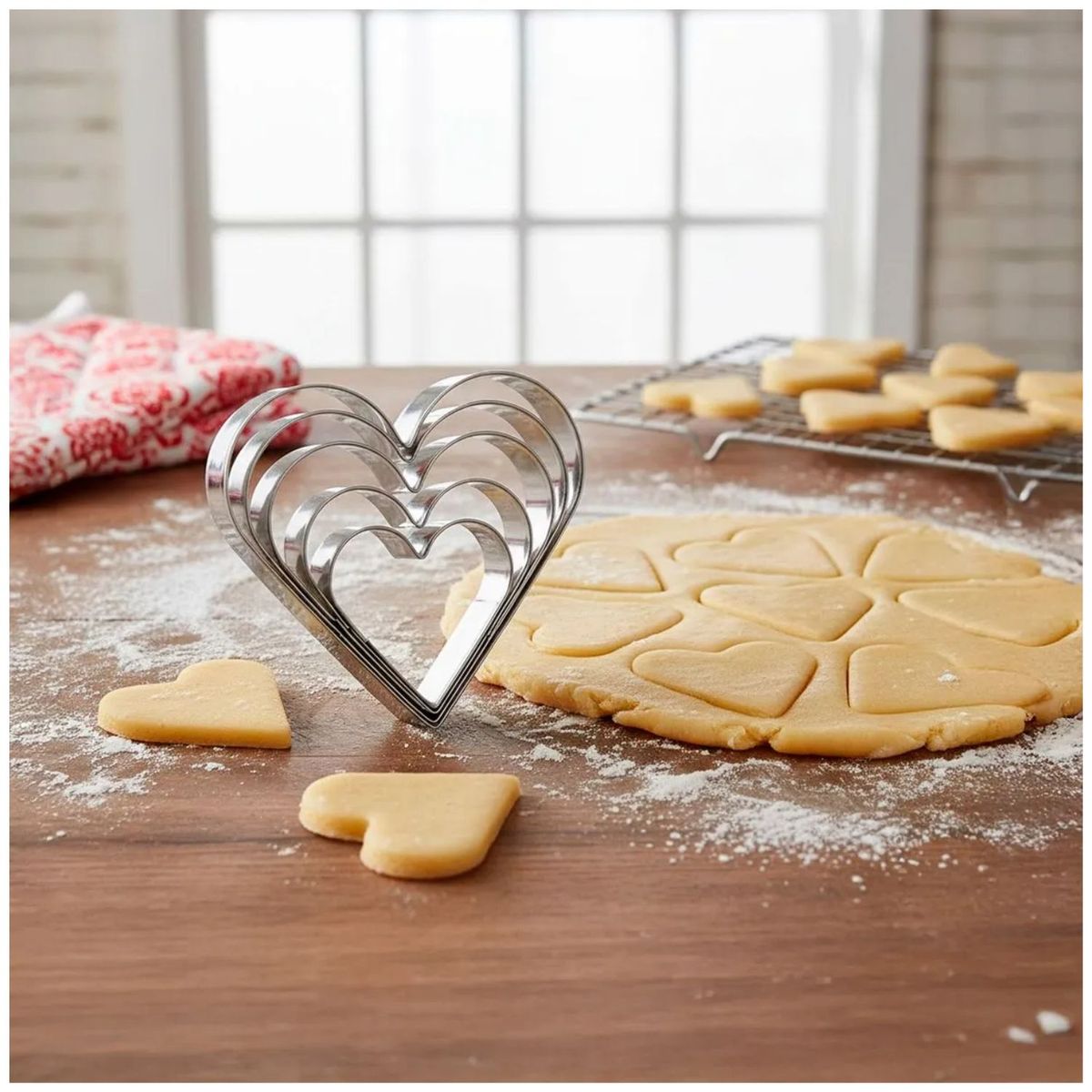 Molde para Galletas de Acero Modelo Corazón 5 Piezas., marca Ichimatsu - Foto 2