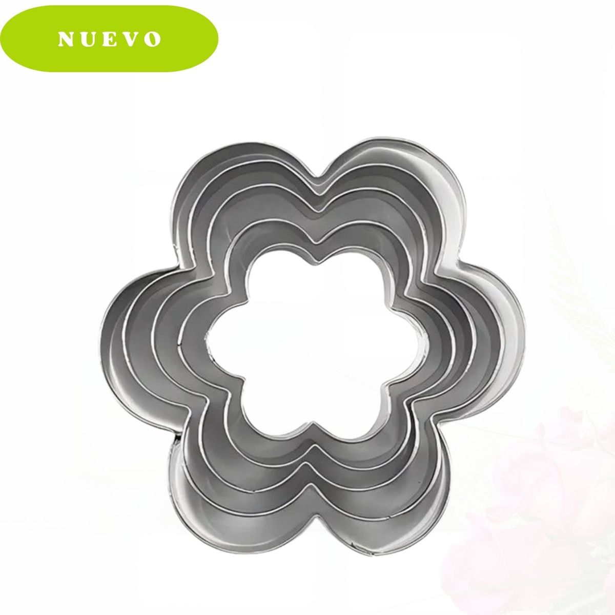 Molde para Galletas de Acero Modelo Flor 5 Piezas., marca Ichimatsu - Foto Principal