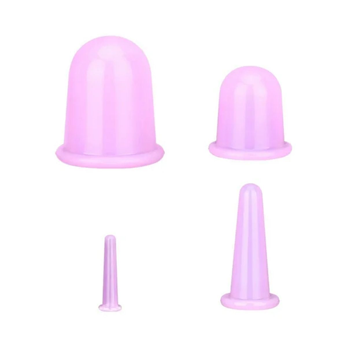 ZIMRAHYG - 4 Piezas Ventosas Terapia Anti Celulitis Facial Cuerpo Morado