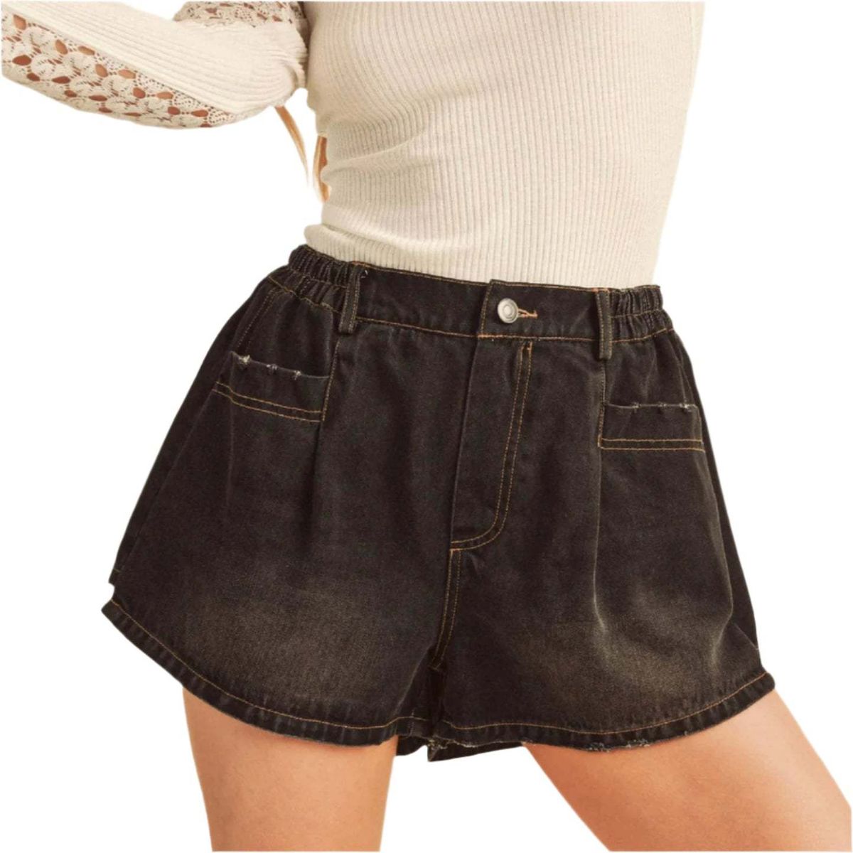 TIOZONEY - Versátiles shorts de mezclilla para mujer