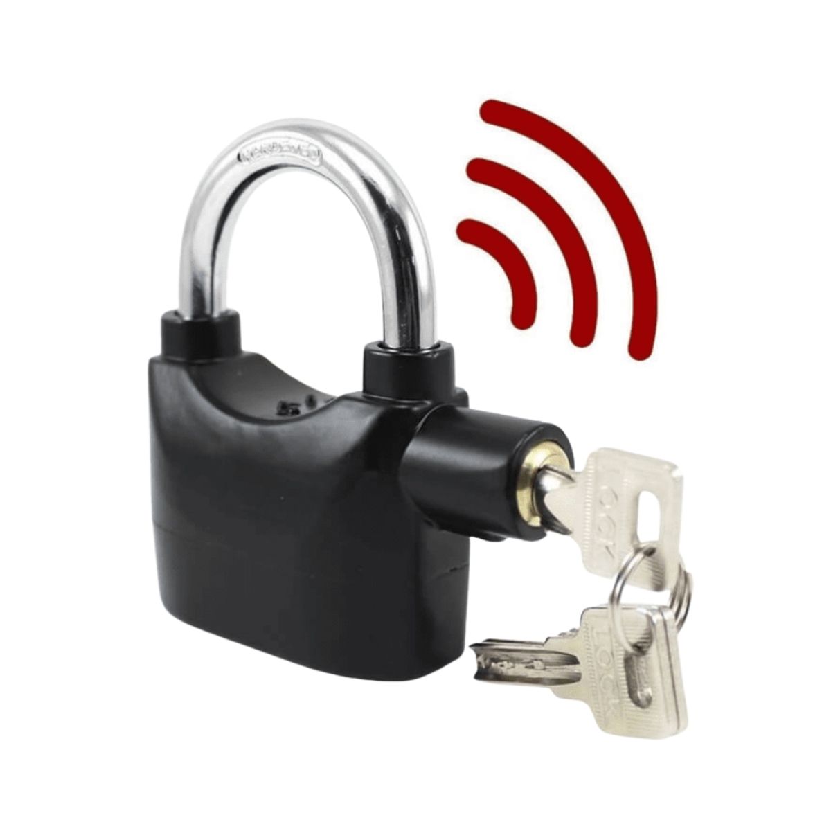 GENERICO - Candado Negro con Alarma