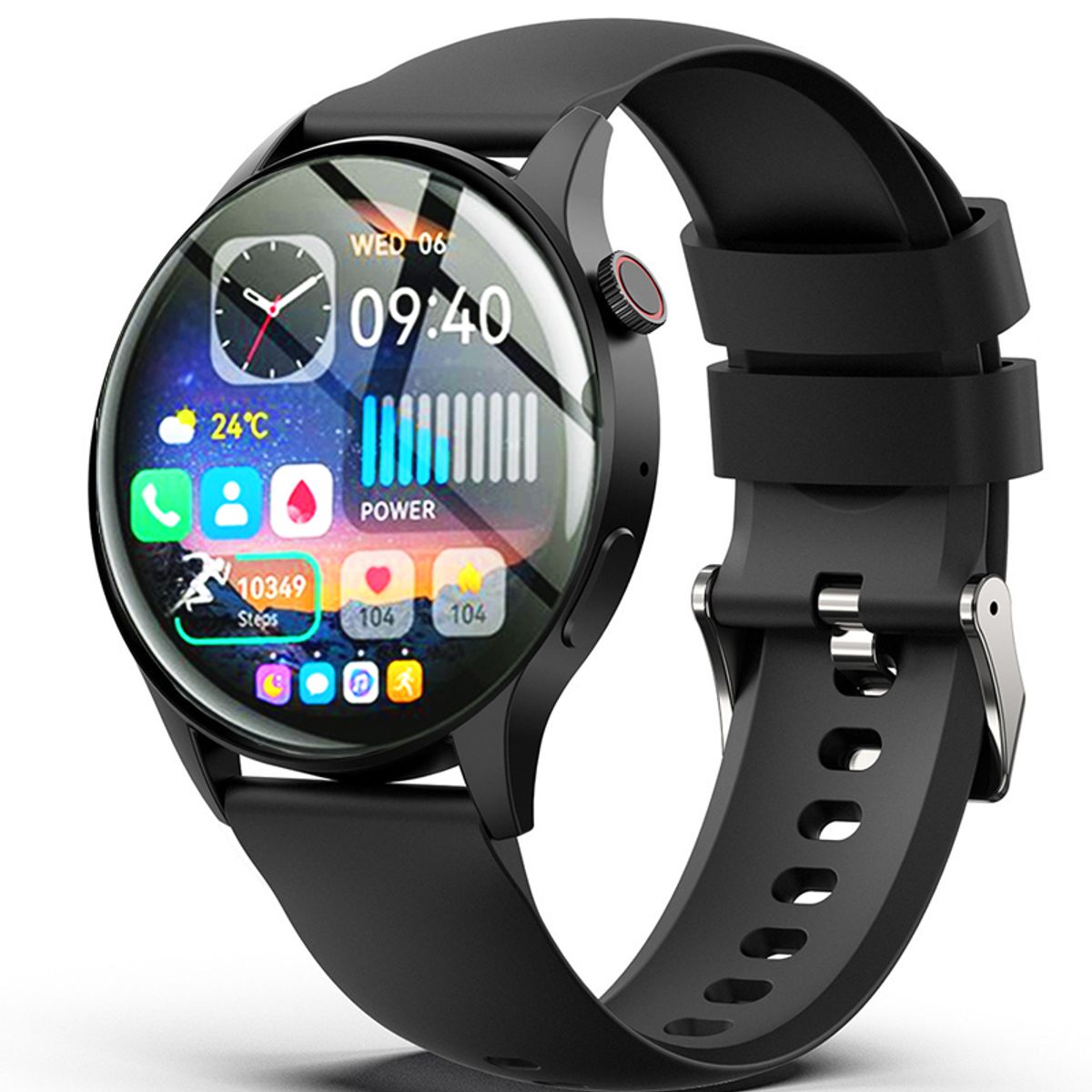 TOUMI - Smartwatch Toumi Y80 PRO Amoled 143 Negro Bluetooth Ip68