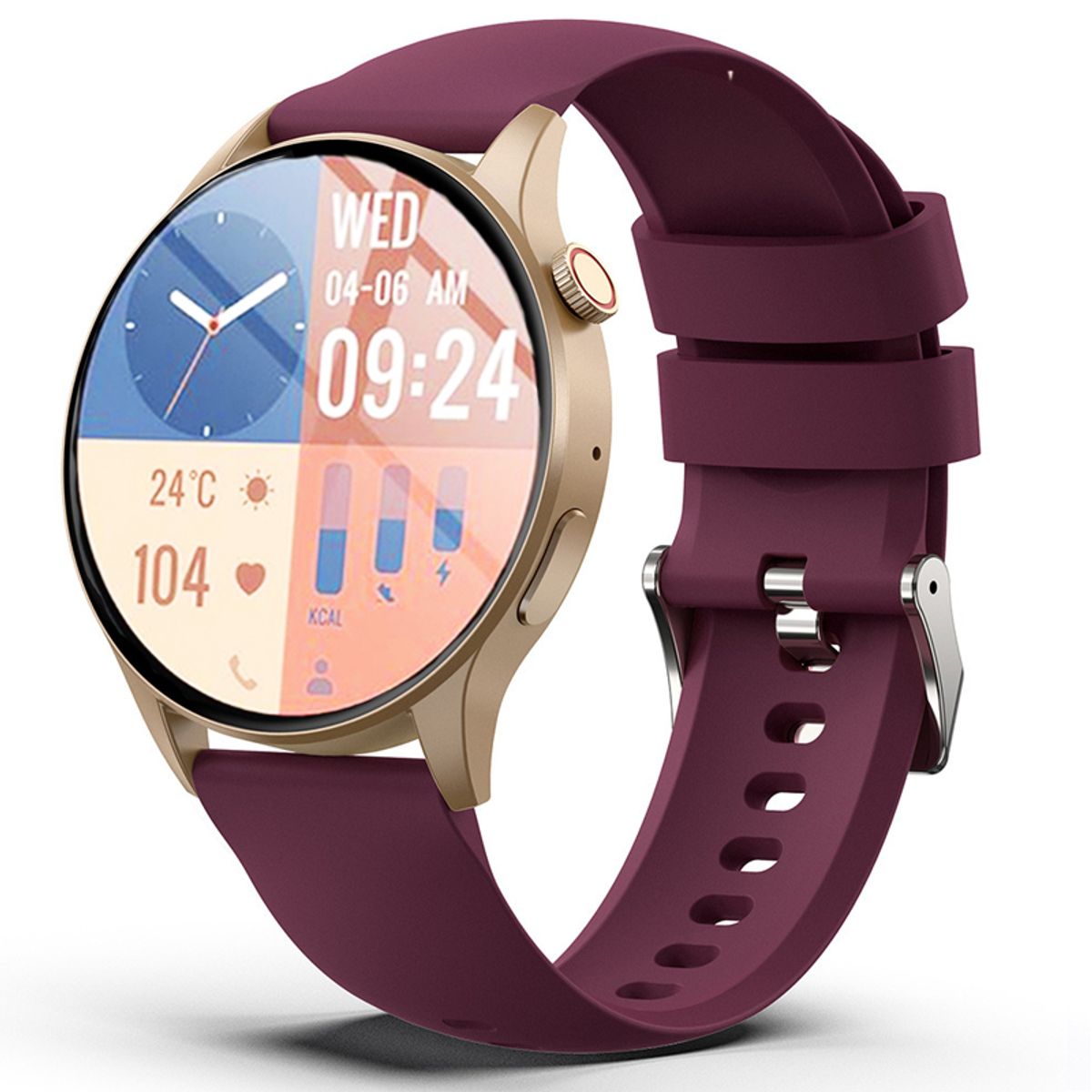 OVOTOUMI - Smartwatch Toumi Y80 PRO Amoled 143 Rojo Bluetooth Ip68