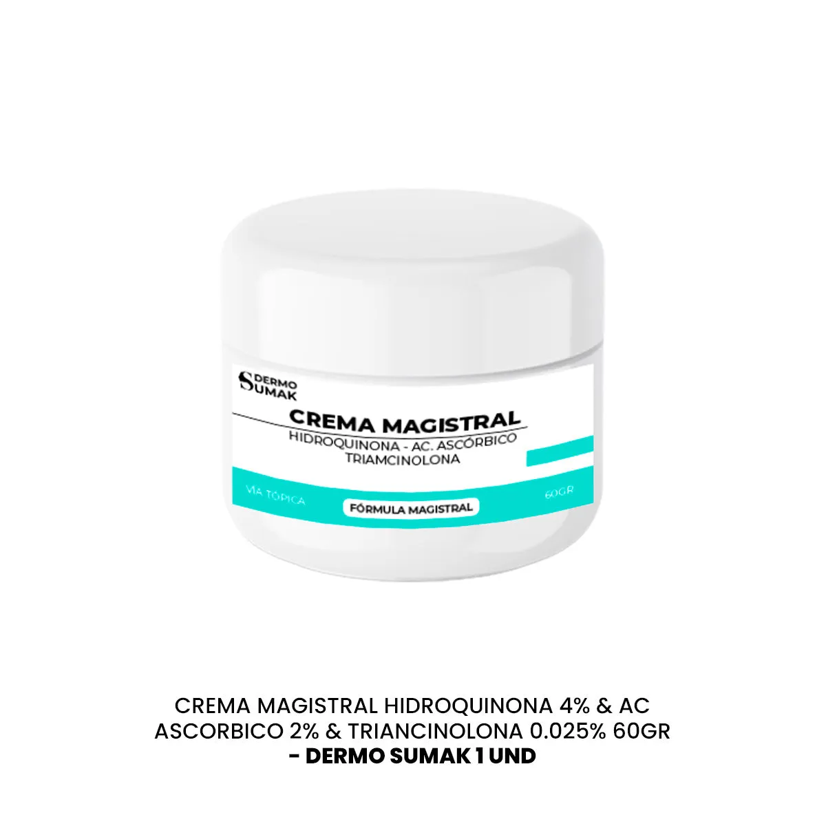GENERICO - CREMA MAGISTRAL HIDROQUINONA 4% & AC ASCORBICO 2% & TRIANCINOLONA 0.025% 30 GR DERMO SUMAK