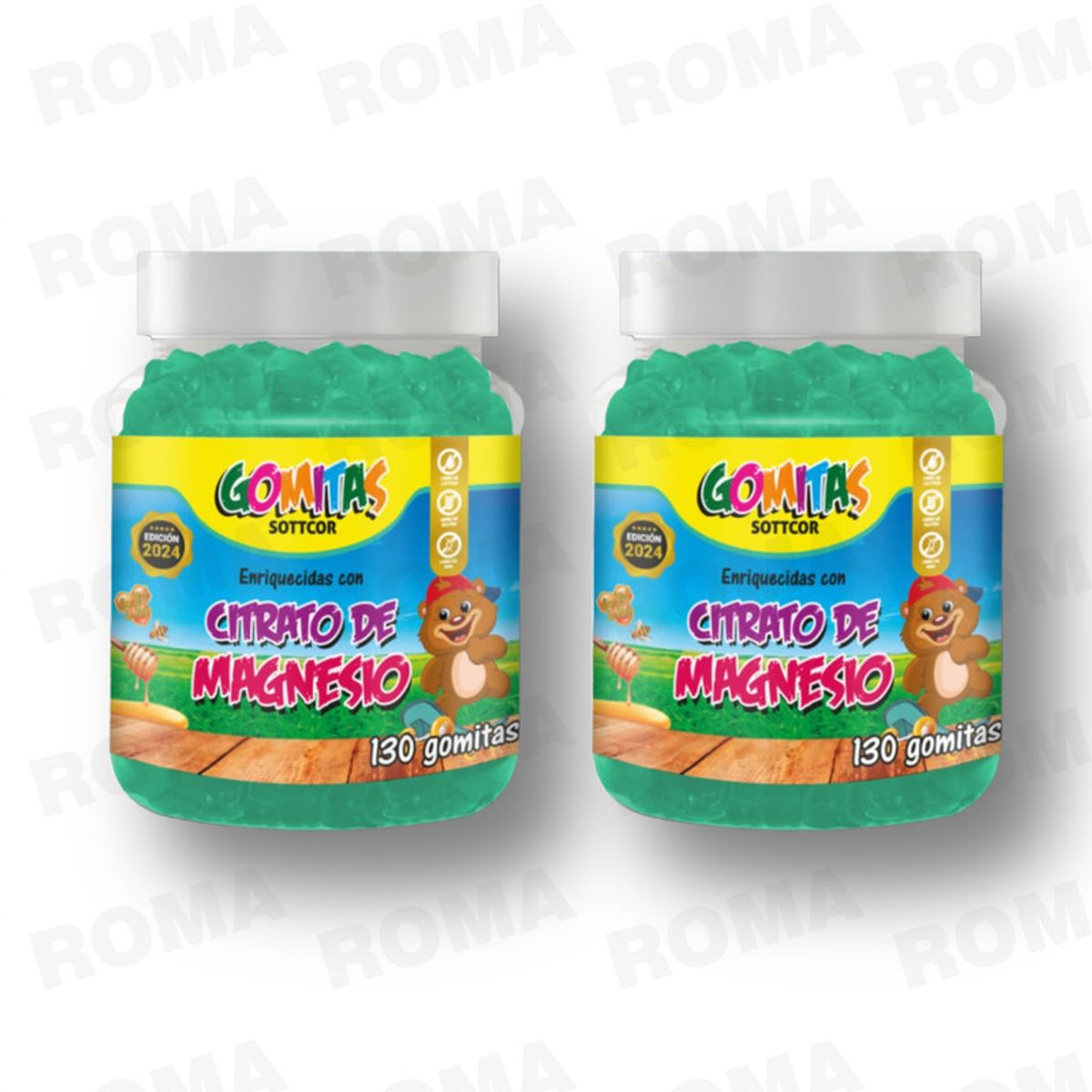GENERICO - PACK 2 GOMITAS CITRATO DE MAGNESIO NIÑOS 260 SOTTCORLABS