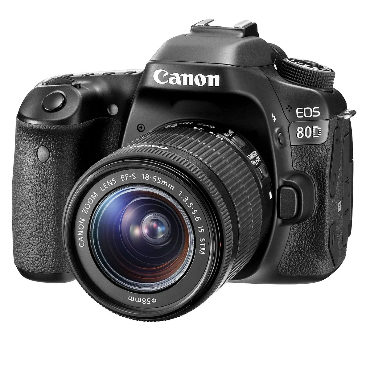 CANON - Cámara Réflex EOS  80D W Lente 18-55MM Negro