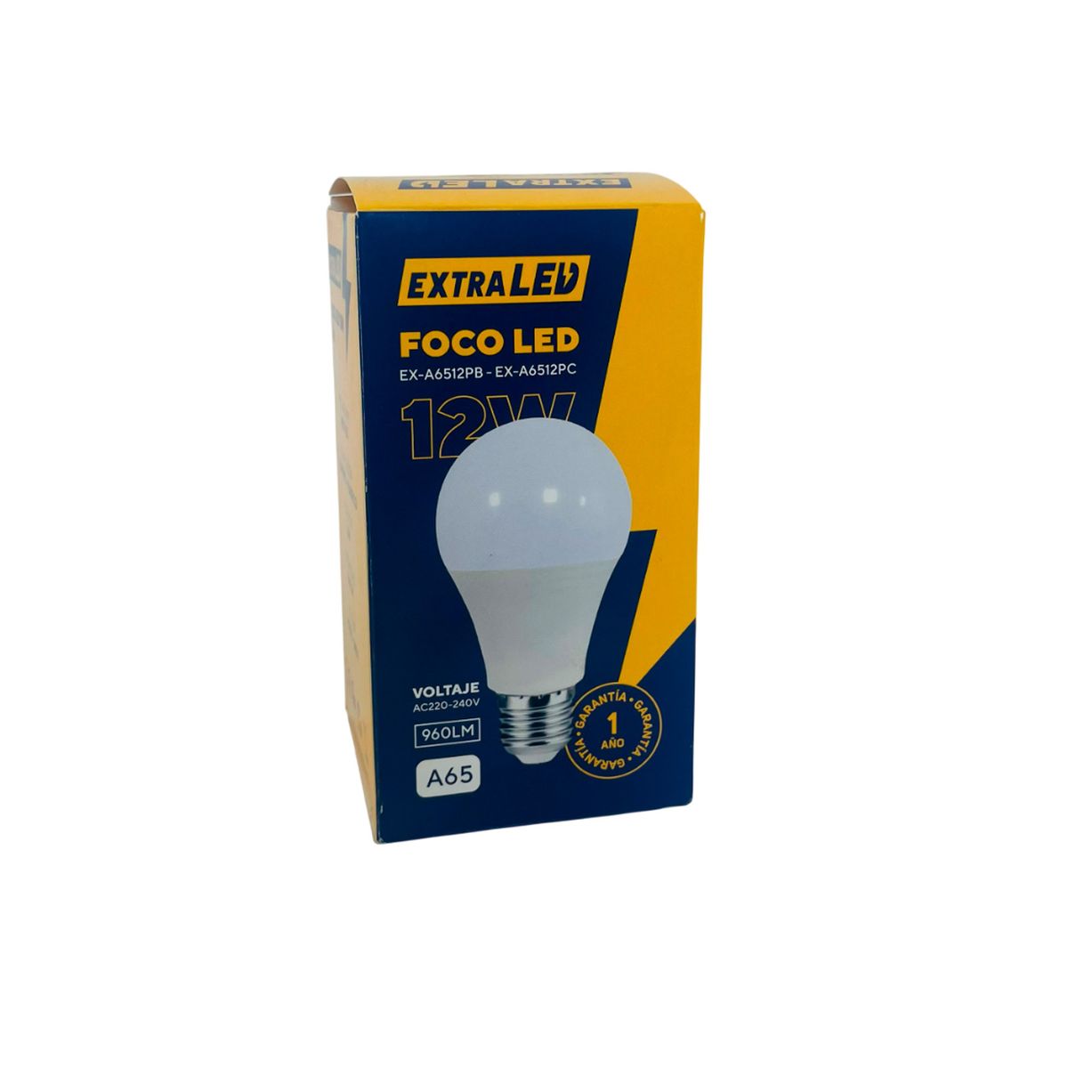 EXTRALED - Pack 10 Focos LED 12W Luz Calida ExtraLED E27 3000K Bajo Consumo