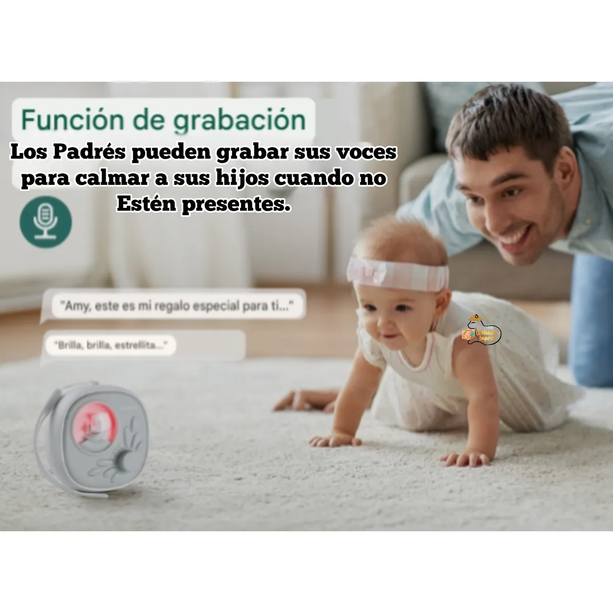 OEM - Máquina de Ruido Blanco para Dormir + Grabador de voz con LUZ NOCTURNA - RECARGABLE